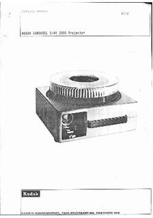 Kodak Carousel S-AV 2000 manual. Camera Instructions.